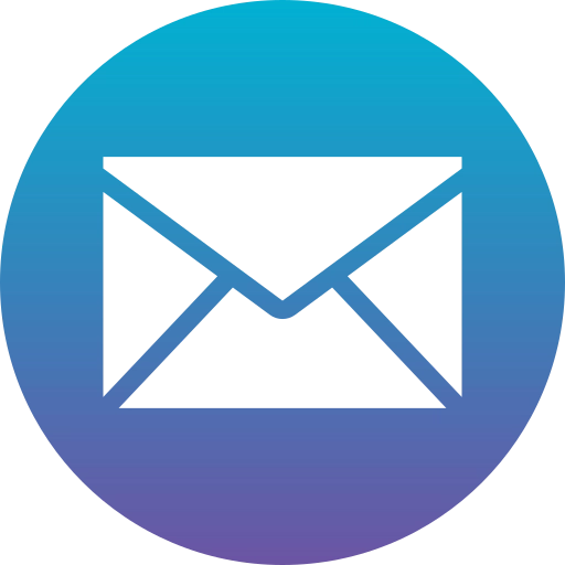 A white envelope icon on a blue and purple gradient circle represents email marketing. Best digital marketing consultant in Malappuram